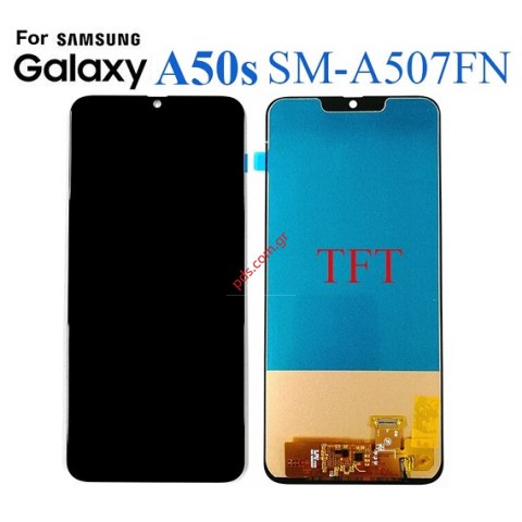 Οθόνη σετ OEM LCD Samsung Galaxy A50s (2019) OLED SM-A507F Black σε μαύρο χρώμα (Touch screen with digitizer) NO FRAME / NO ORIGINAL