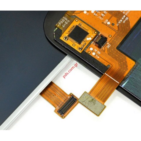 Οθόνη set (OEM) Samsung Galaxy S3 Mini i8190 White σε λευκό χρώμα (Περιλαμβάνει την οθόνη LCD και το εξωτερικό τζάμι Touch + Display Ceramic)