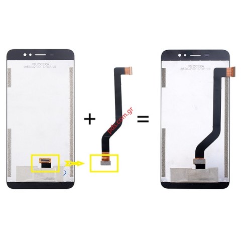 Set LCD (OEM) Ulefone S8/S8 Pro Black (SHORT FLEX) Display with Touch screen digitizer 