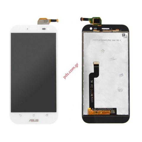Οθόνη set (OEM) White Asus Zenfone Zoom ZX551ML σε λευκό χρώμα Touch screen with digitizer and display 