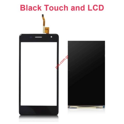 Οθόνη σετ Oukitel K4000 Pro Black εξωτερικό τζάμι με αφή και οθόνη χρωμάτων