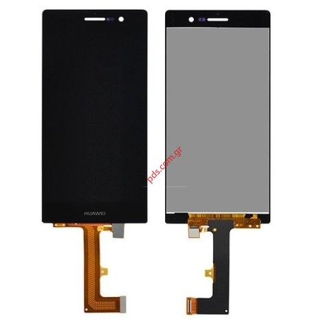 Complete set LCD (OEM) Huawei Ascend P7 Black with front cover touch screen and digitize
