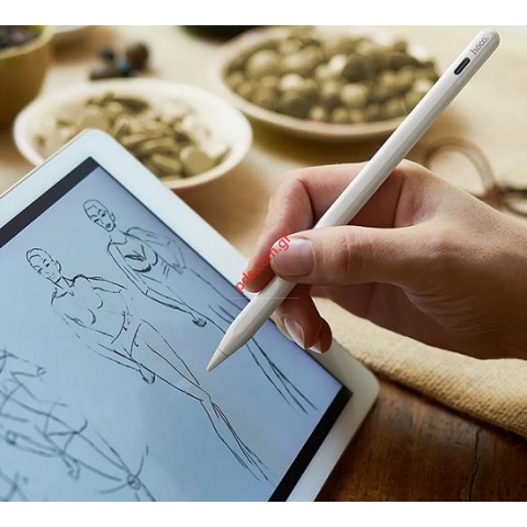 Πενάκι γραφής οθόνης HOCO GM112 White USB-C Λευκό με λειτουργία κατά της απώλειας 130 mAh Box