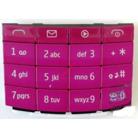 Γνήσιο εξωτερικό πληκτρολόγιο Nokia X3-02 Touch and Type Latin Pink