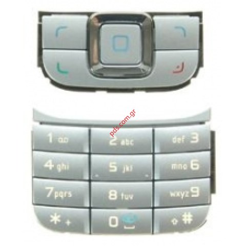 Γνήσιο πληκτρολόγιο ασημί  NOKIA 6111 set 2 τεμάχια