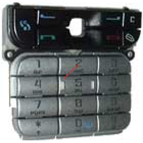 Γνήσιο πληκτρολόγιο μαύρο ασημί  NOKIA 3230