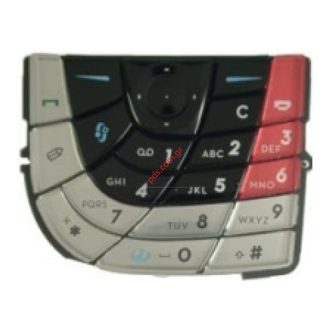 Γνήσιο πληκτρολόγιο μαύρο κόκκινο για ΝΟΚΙΑ 7610
