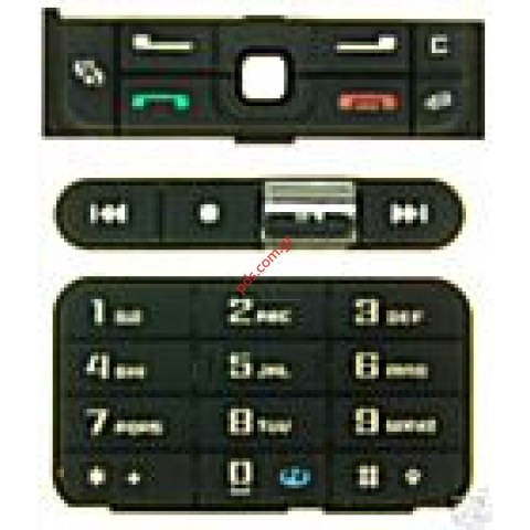 Γνήσιο πληκτρολόγιο μαύρo NOKIA 3250 3 τεμάχια γνήσιο