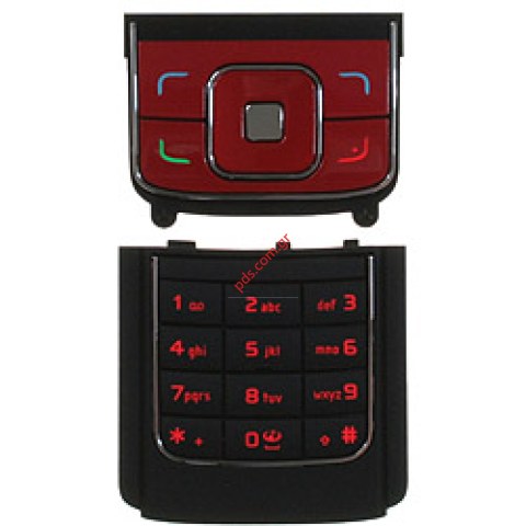 Γνήσιο πληκτρολόγιο Nokia 6288 σετ Red