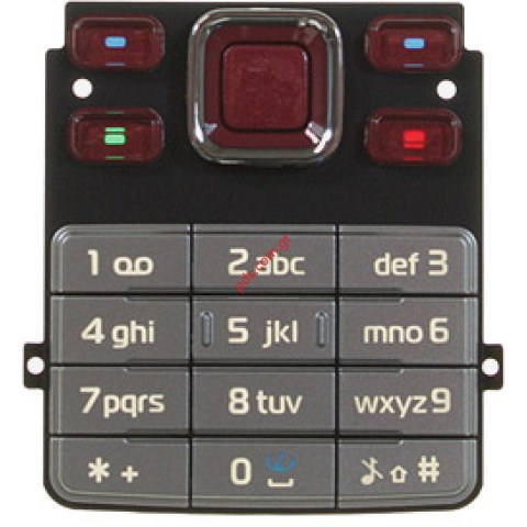 Γνήσιο πληκτρολόγιο ΝΟΚΙΑ 6300 Red silver Latin