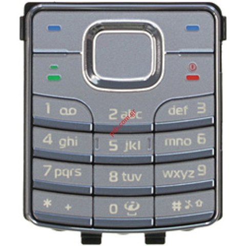 Γνήσιο πληκτρολόγιο ΝΟΚΙΑ 6500 classic Silver Latin
