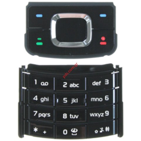 Γνήσιο πληκτρολόγιο Nokia 6500 slide black/black set