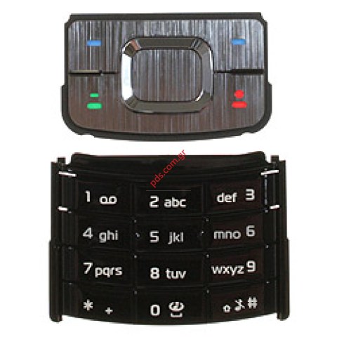 Γνήσιο πληκτρολόγιο Nokia 6500 slide silver black set