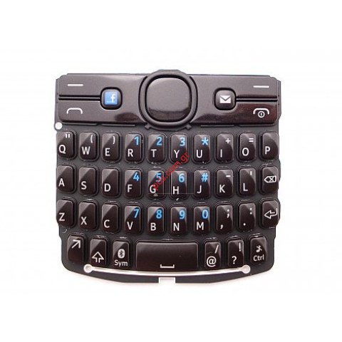 Γνήσιο πληκτρολόγιο Νokia Asha 205 Querty Dark Rose English