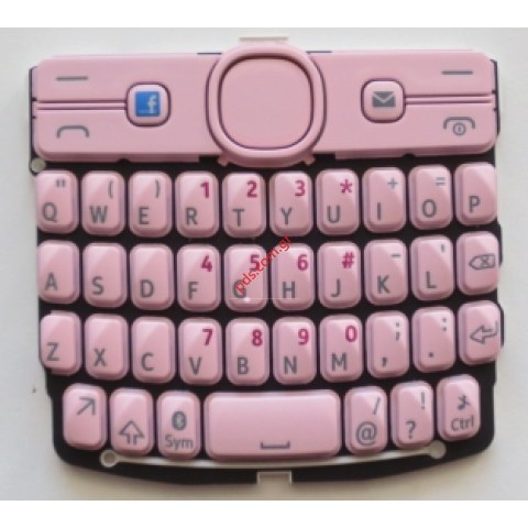 Γνήσιο πληκτρολόγιο Νokia Asha 205 Querty Pink English