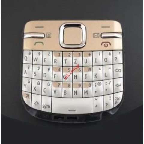 Γνήσιο πληκτρολόγιο Νokia C3-00 Querty Gold English