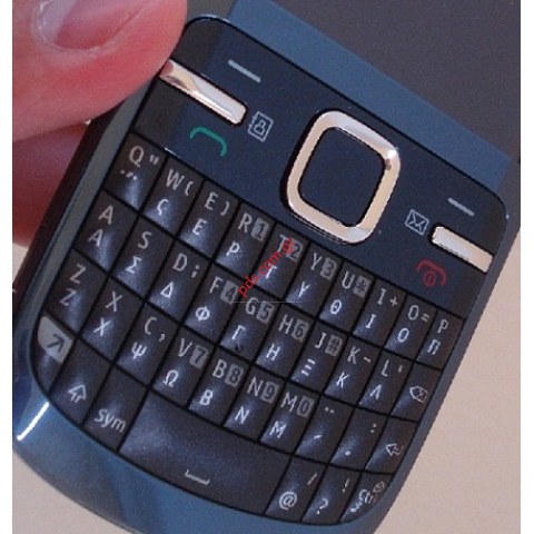 Γνήσιο πληκτρολόγιο Νokia C3-00 Querty Slate Blue Greek (Ελληνικό)