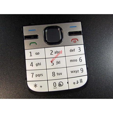 Γνήσιο πληκτρολόγιο Νokia C5 White/Orange σε λευκό Latin