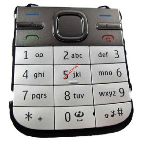 Γνήσιο πληκτρολόγιο Νokia C5 white σε λευκό Latin