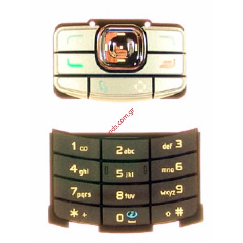 Γνήσιο πληκτρολόγιο Nokia N80 σετ patina silver 