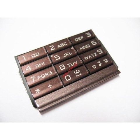 Γνήσιο πληκτρολόγιο Numeric Nokia 8800 Arte Saphire Brown Latin σε καφέ χρώμα