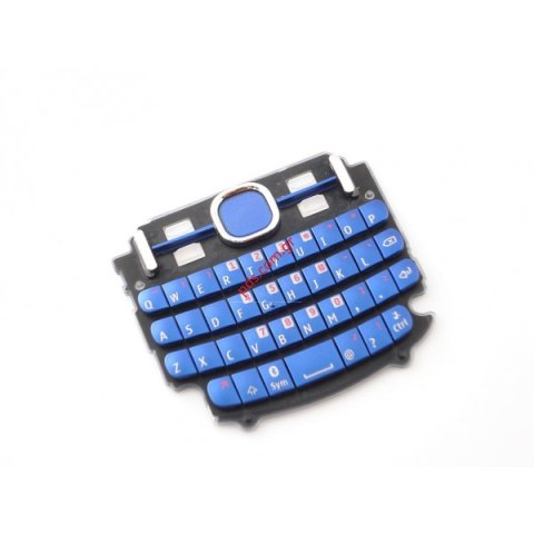Γνήσιο πληκτρολόγιο Querty Νokia Asha 200 Blue Latin English