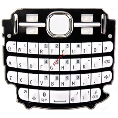 Γνήσιο πληκτρολόγιο Querty Νokia Asha 200 White Latin English