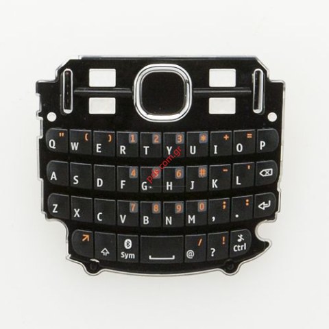 Γνήσιο πληκτρολόγιο Querty Νokia Asha 201 Black Latin English σε μαύρο χρώμα