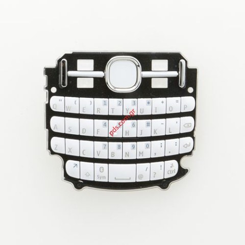 Γνήσιο πληκτρολόγιο Querty Νokia Asha 201 White Latin Italy