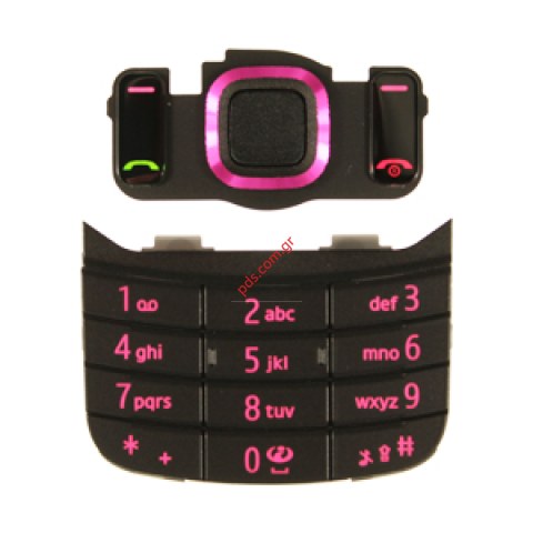 Γνήσιο πληκτρολόγιο σετ Nokia 6600s latin magenta (function+numeric)