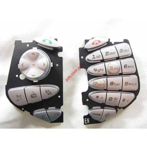 Γνήσιο πληκτρολόγιο σετ Nokia N-GAGE Silver (2 τεμαχια)