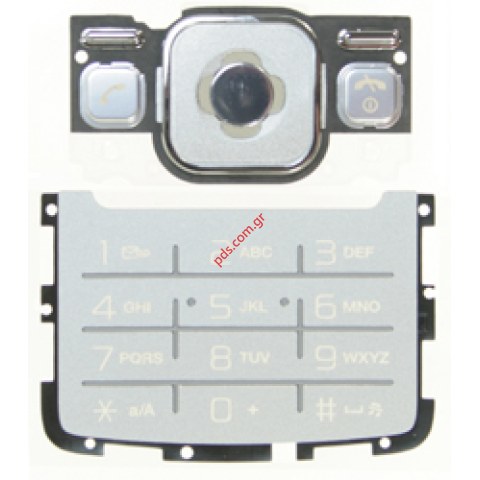 Γνήσιο πληκτρολόγιο σετ Sony Ericsson T303 Nummeric και Function latin ασημί