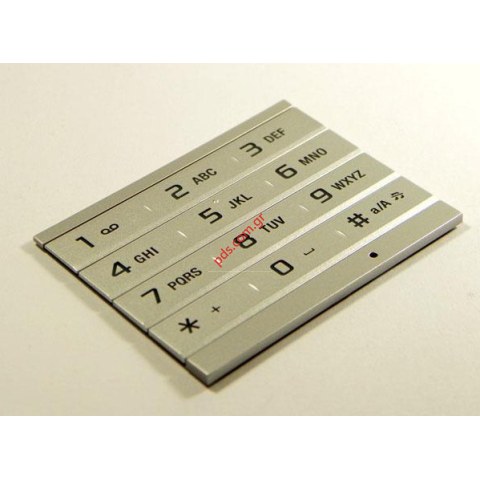 Γνήσιο πληκτρολογίο SonyEricsson Hazel J20i για το μαύρο χρώμα (silver numeric)