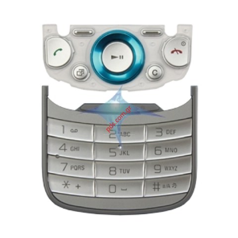 Γνήσιο πληκτρολόγιο SonyEricsson W20i Zylo σετ ασημί