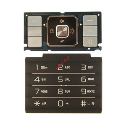 Γνήσιο σετ πληκτρολογίου SonyEricsson C905 για το ασημί χρώμα (function και numeric) 