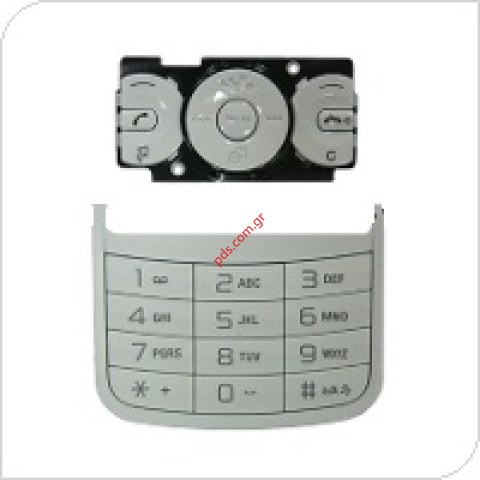 Γνήσιο σετ πληκτρολογίου SonyEricsson Spiro W100 για το ασημί λευκό χρώμα (function and numeric)