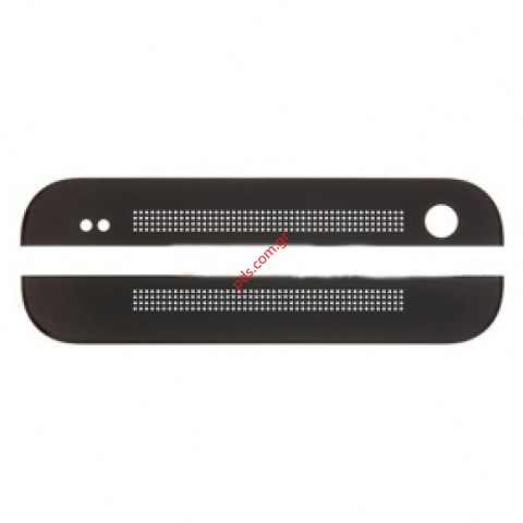 Γνήσια καλύματα πρόσοψης σετ HTC ONE M7 Black (UP+BOTTOM) σε μαύρο χρώμα