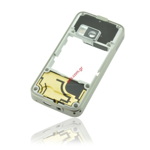 Γνήσια μεσαίο πλαίσιο Nokia N81 D Cover vanilla1 silver