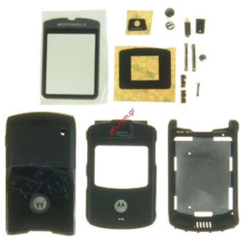 Γνήσια ολόκληρη πρόσοψη housing original MOTOROLA V3 Black
