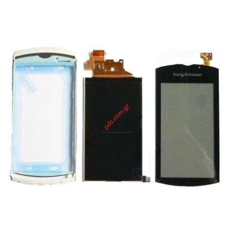 Γνήσια οθόνη LCD σετ Sony Ericsson Vivaz Pro U8i πρόσοψη Front cover Display touch complete slide system 
