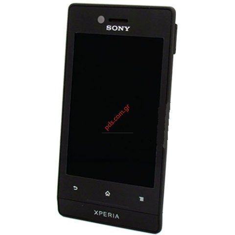 Γνήσια πρόσοψη (GRADE A) Sony XPeria Miro ST23i Black σε μαύρο χρώμα.