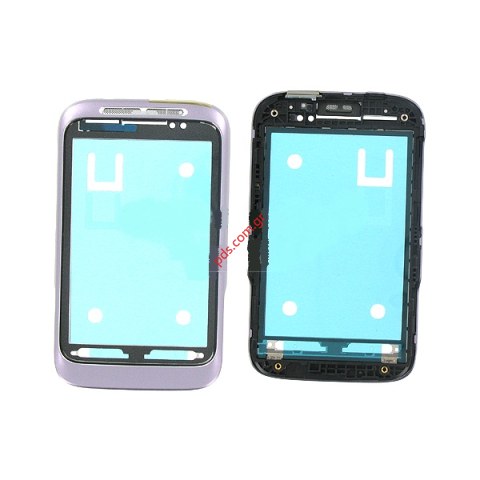 Γνήσια πρόσοψη HTC Wildfire S Purple σε Λιλά Μωβ χρώμα (Empty) χωρίς εξαρτήματα