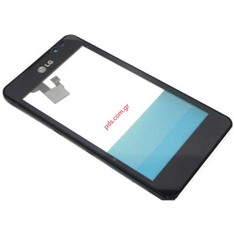 Original front cover LG P720 Optimus 3D Max with touch screen digitizer Black