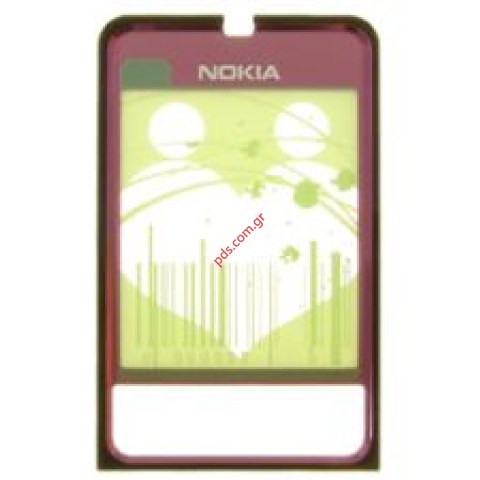 Γνήσια πρόσοψη με τζαμάκι για το Nokia 3250 Ροζ