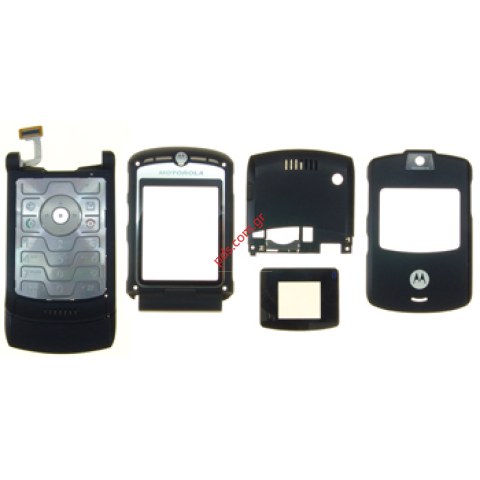 Γνήσια πρόσοψη Motorola V3 σετ SWAP σε μαύρο χρώμα Γνήσια πρόσοψη Motorola V3 σετ SWAP σε μαύρο χρώμα