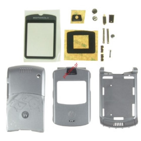 Γνήσια πρόσοψη MOTOROLA V3 Silver 