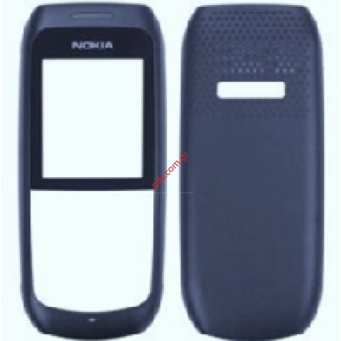 Γνήσια πρόσοψη Νokia 1616 και καπάκι μπαταρίας σε μπλέ χρώμα με το τζάμι στην πρόσοψη
