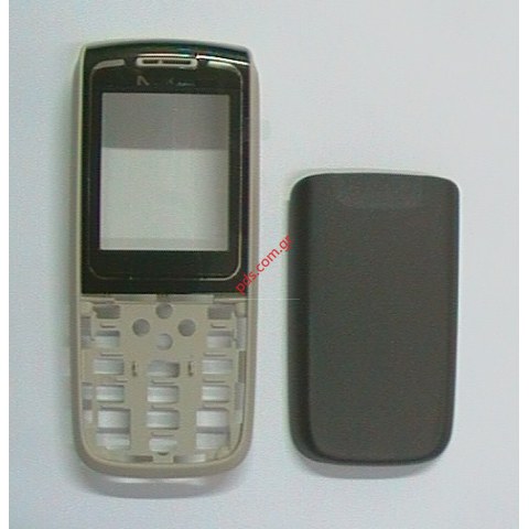 Γνήσια πρόσοψη Νokia 1650 σε μπέζ με μαύρο τζαμακι και καπάκι μπαταρίας μαύρο