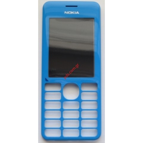 Γνήσια πρόσοψη Nokia 206 Blue σε μπλέ χρώμα με το τζαμάκι