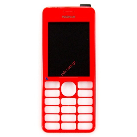 Γνήσια πρόσοψη Nokia 206 Κόκκινο (Red) με το τζαμάκι Γνήσια πρόσοψη Nokia 206 Κόκκινο (Red) με το τζαμάκι